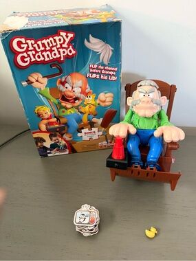 Goliath HTF Rare Grumpy Grandpa Family Game - 80% Complete - Parts